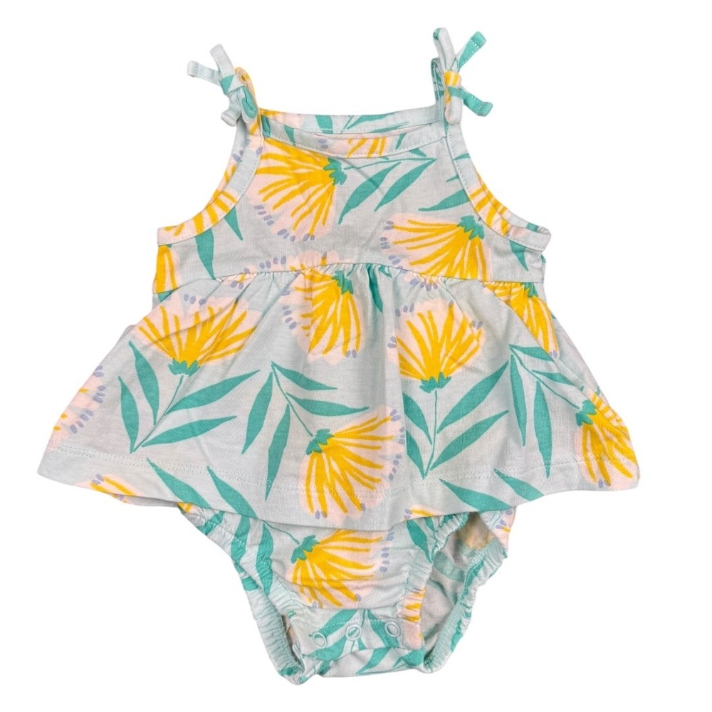 Carters Baby‎ Girls 3M Floral Sleeveless Romper Summer Outfit 372